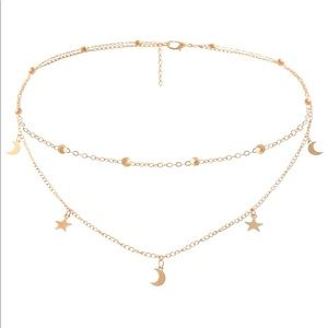 Star Moon Layering Choker